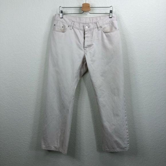 Helmut Lang Masc LoDrainpipe Button Fly Jeans Whit - Picture 2 of 14